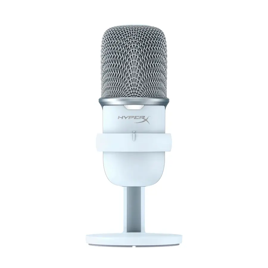 Microfon portabil pentru înregistrare vocală HyperX SoloCast, Cu fir, Alb - photo
