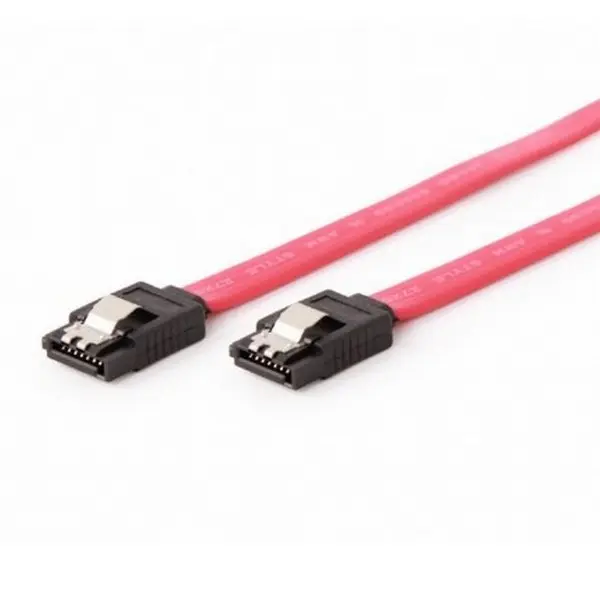 Cable Serial ATA III  10 cm data cable, metal clips, Cablexpert CC-SATAM-DATA-0.1M - photo