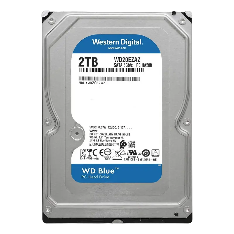 Жесткий диск Western Digital WD Blue, 3.5", 2 ТБ <WD20EZAZ> - photo