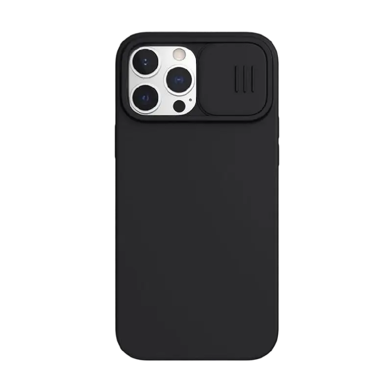 Чехол Nillkin iPhone 13 Pro, CamShield Silky Silicone, Elegant Black - photo