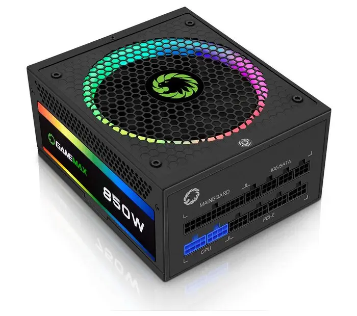 Блок питания для компьютеров Gamemax RGB-850, 850Вт, ATX, Полностью модульный - photo
