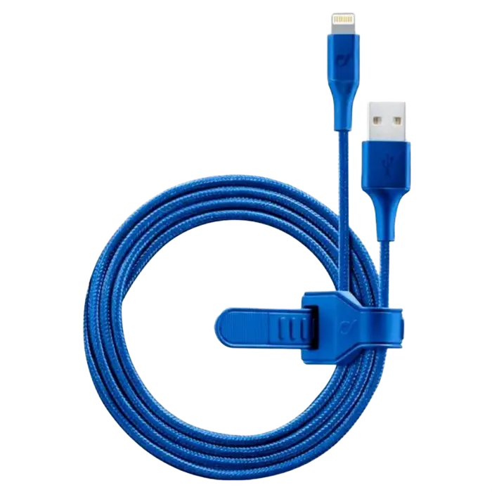 Cablu încărcare și sincronizare Cellularline Satellite MFI, USB Type-A/Lightning, 1m, Albastru - photo