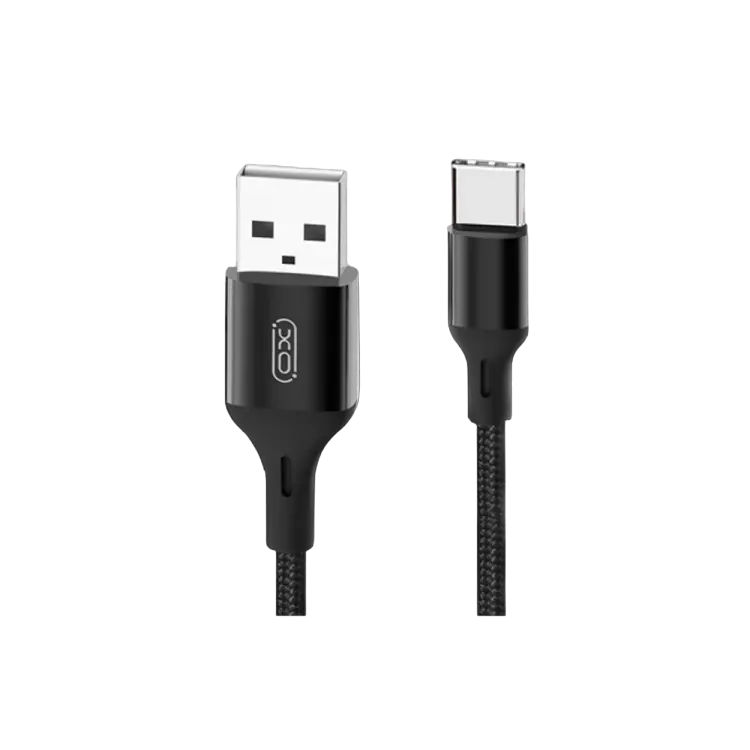 Кабель для зарядки и синхронизации XO NB143 Type-C, USB Type-A/USB Type-C, 1м, Чёрный - photo