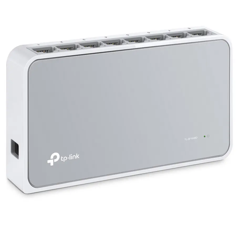 .8-port 10/100Mbps Desktop Switch  TP-LINK "TL-SF1008D", Plastic Case - photo