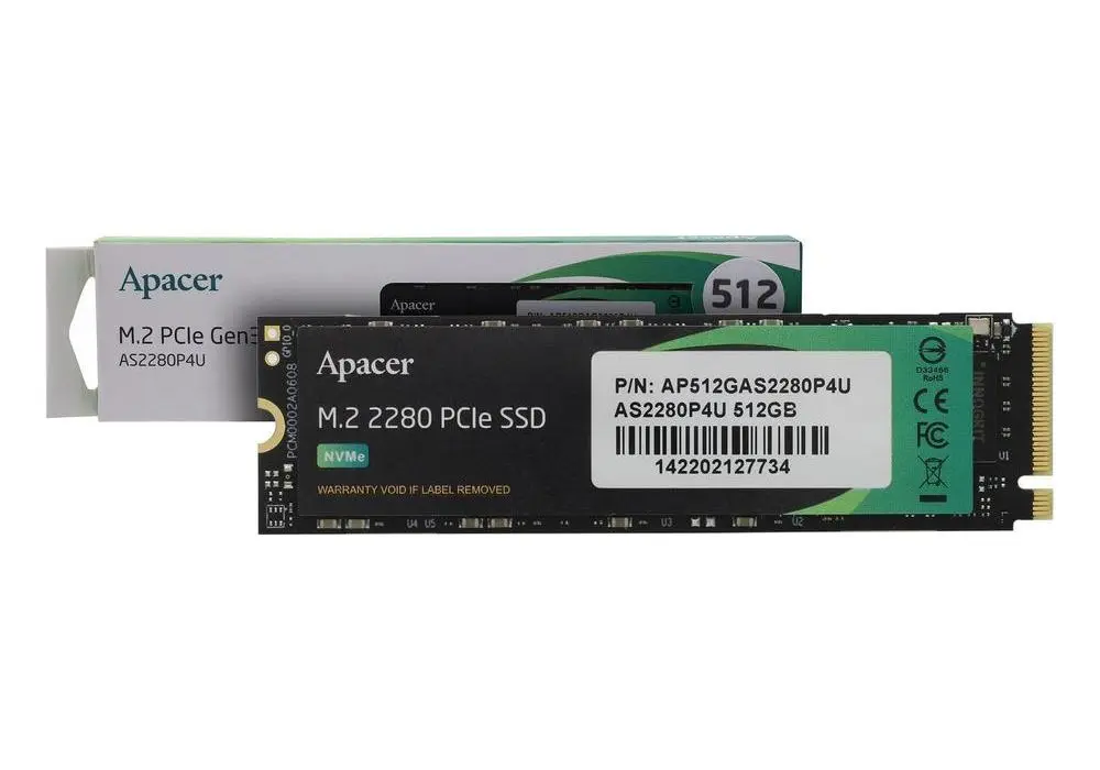 Накопитель SSD Apacer AS2280P4U, 512Гб, AP512GAS2280P4U-1 - photo