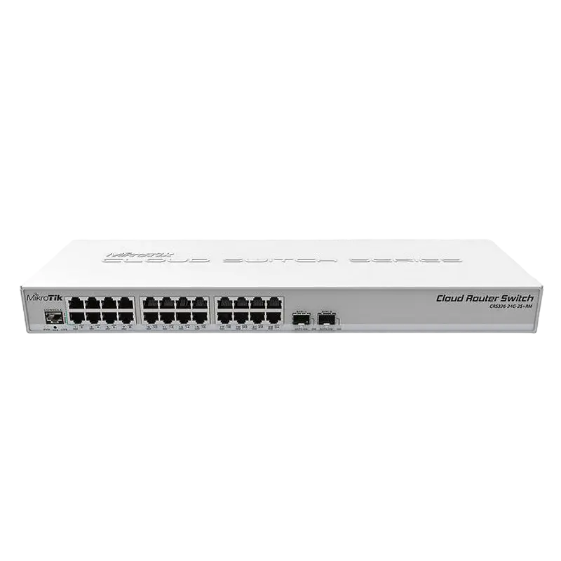 Коммутатор маршрутизатора MikroTik CRS326-24G-2S+RM, Белый - photo