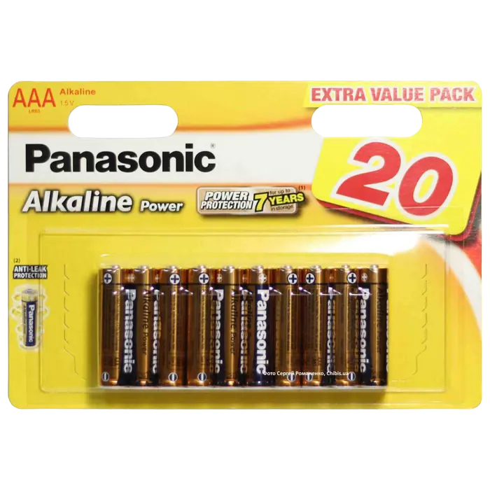 Батарейки Panasonic LR03REB, AAA, 20шт. - photo
