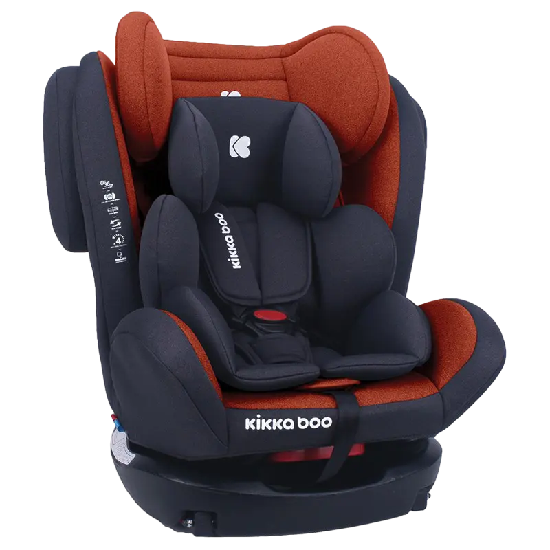 Scaun auto 3-în-1 Kikka Boo 4 Safe ISOFIX, Grupa 0+/1/2/3 (0-36 kg), Portocaliu - photo