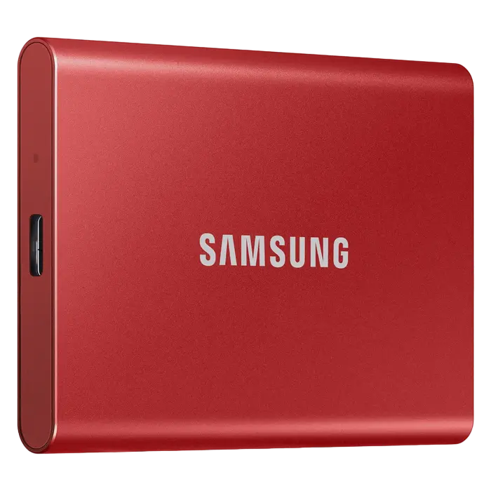 SSD portabil extern Samsung Portable SSD T7, 2 TB, Roșu (MU-PC2T0R/WW) - photo