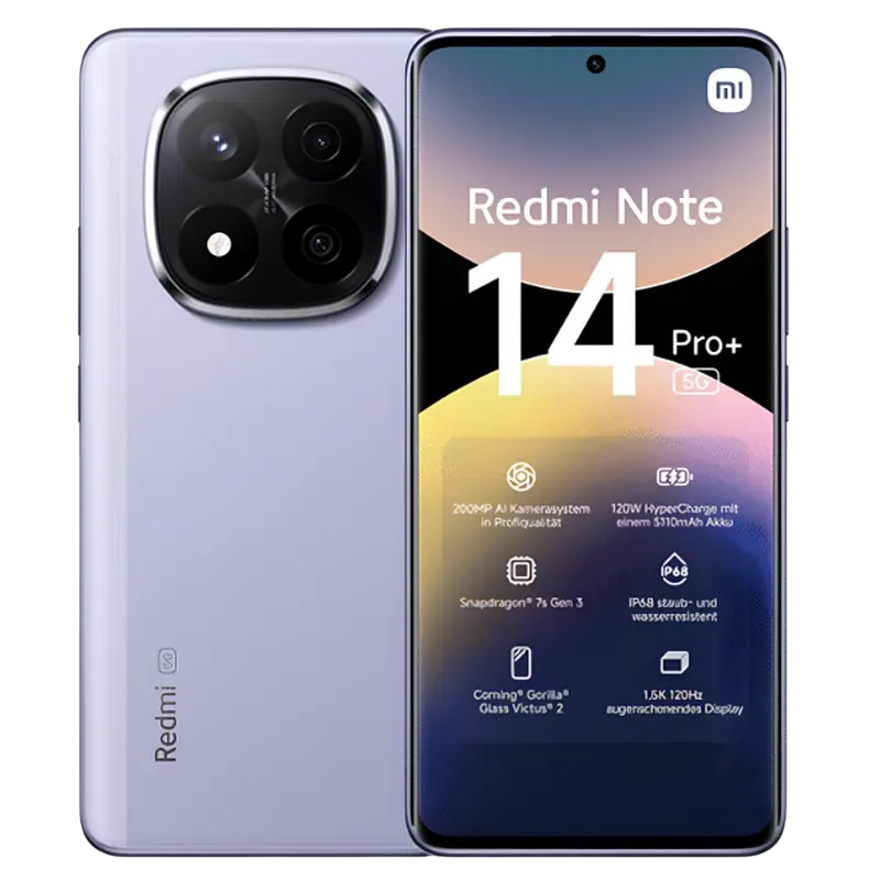 Смартфон Xiaomi Redmi Note 14 Pro+, 12Гб/512Гб, Lavender Purple - photo