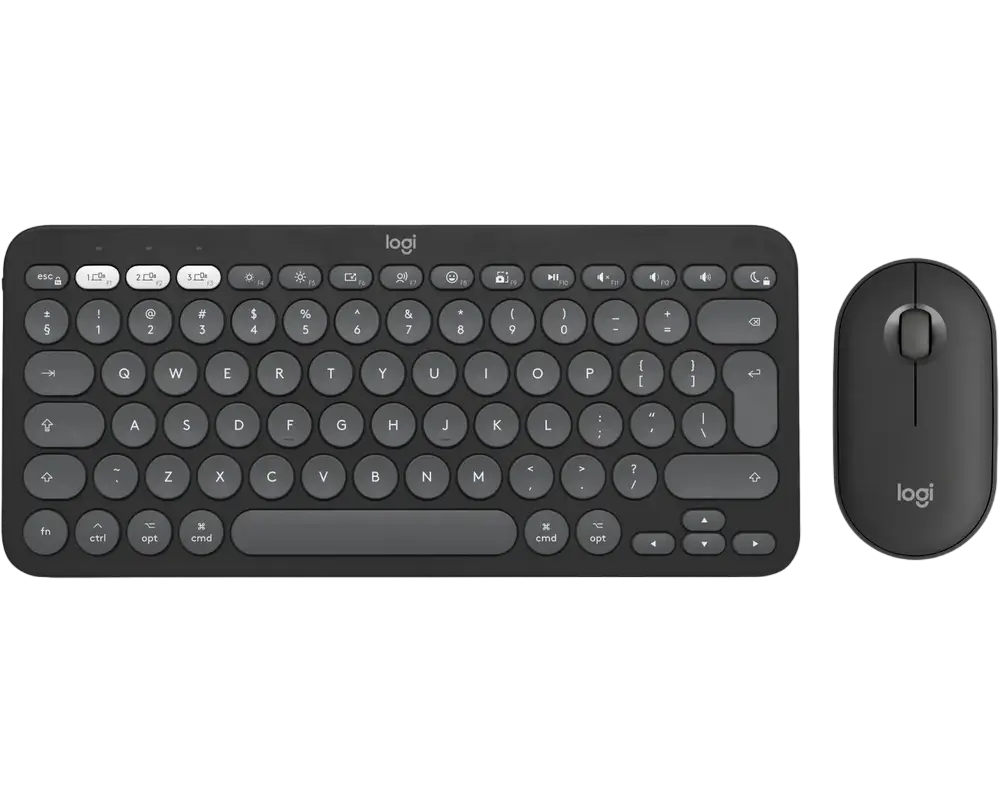 Set Tastatură + Mouse Logitech Pebble 2 Combo pentru MAC, Fără fir, Negru - photo