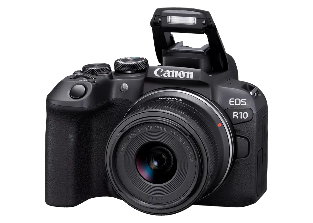 Aparat Foto Mirrorless Canon EOS R10 & RF-S 18-45mm IS STM KIT & Adapter EF-EOS R  pentru obiective EF-S și EF - photo