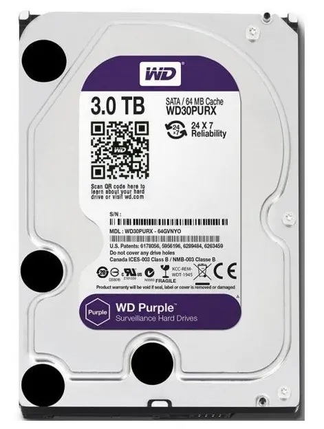 Unitate HDD Western Digital WD Purple, 3.5", 3 TB <WD30PURZ> - photo