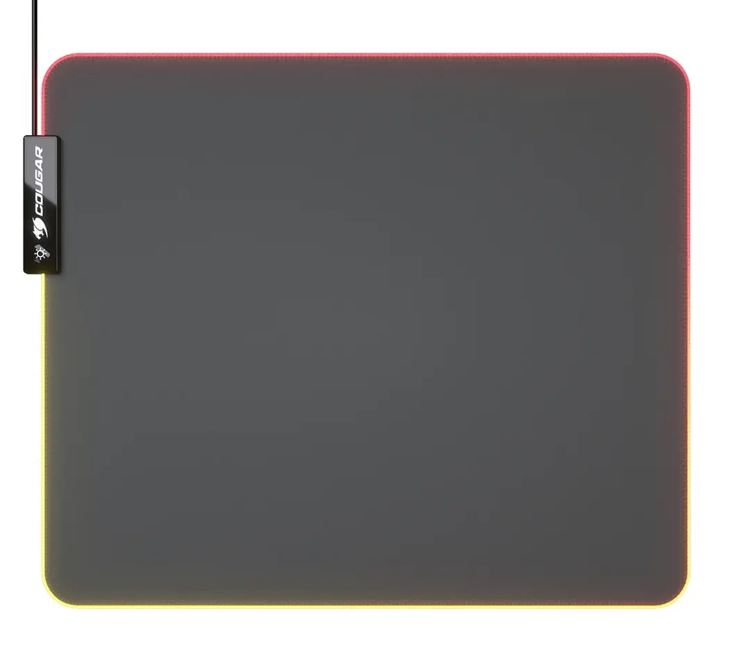 Gaming Mouse Pad Cougar NEON, 350 x 300 x 4 mm, Cloth/Rubber, RGB, Black - photo