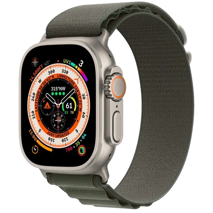 Умные часы Apple Watch Ultra, 49мм, Зеленый | Серебристый - photo