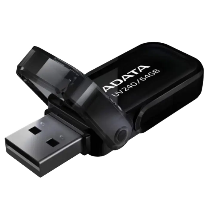 USB Flash накопитель ADATA UV240, 64Гб, Чёрный - photo