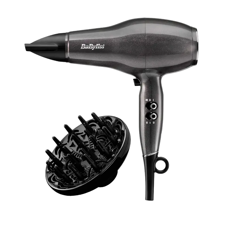 Фен BaByliss Platinum Diamond D6490DE, 2300 Вт, Серебристый - photo