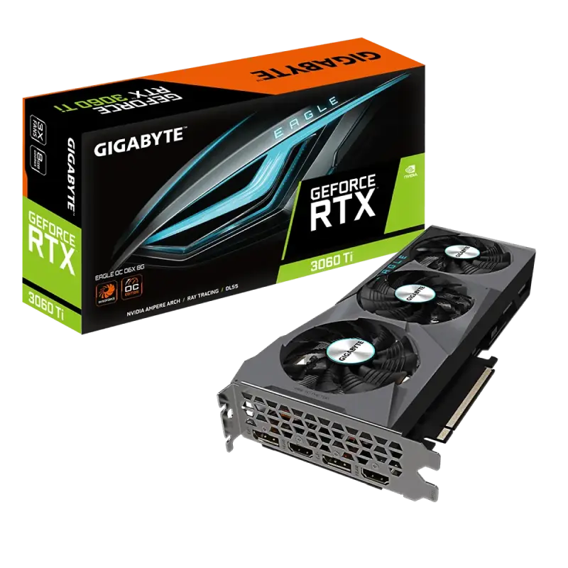 Placă Video Gigabyte GV-N306TXEAGLE OC-8GD,  8GB GDDR6 256bit  - photo