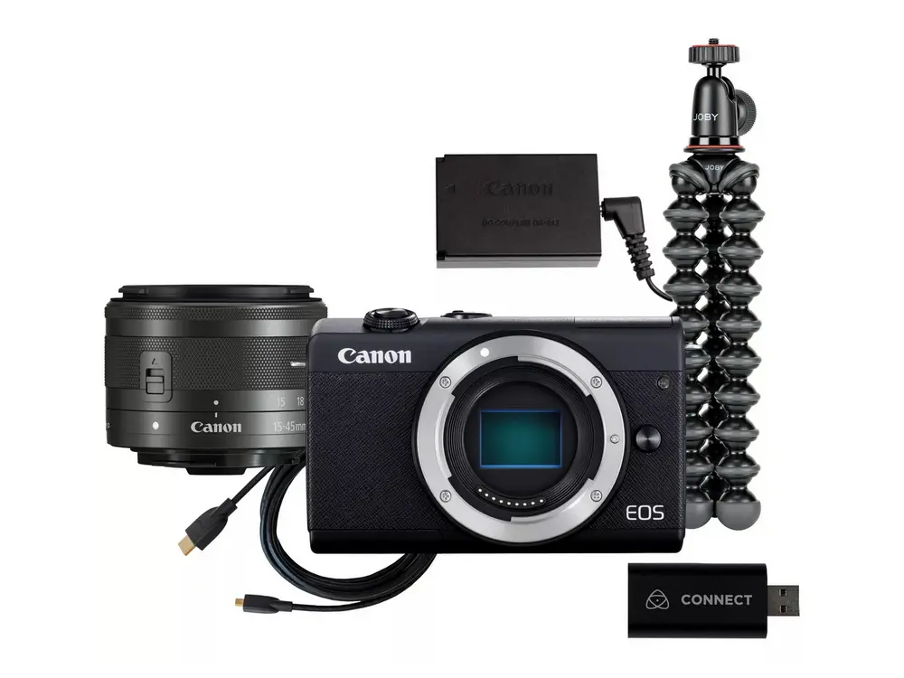 Aparat Foto Mirrorless Canon EOS M200 Streaming Kit, Negru - photo