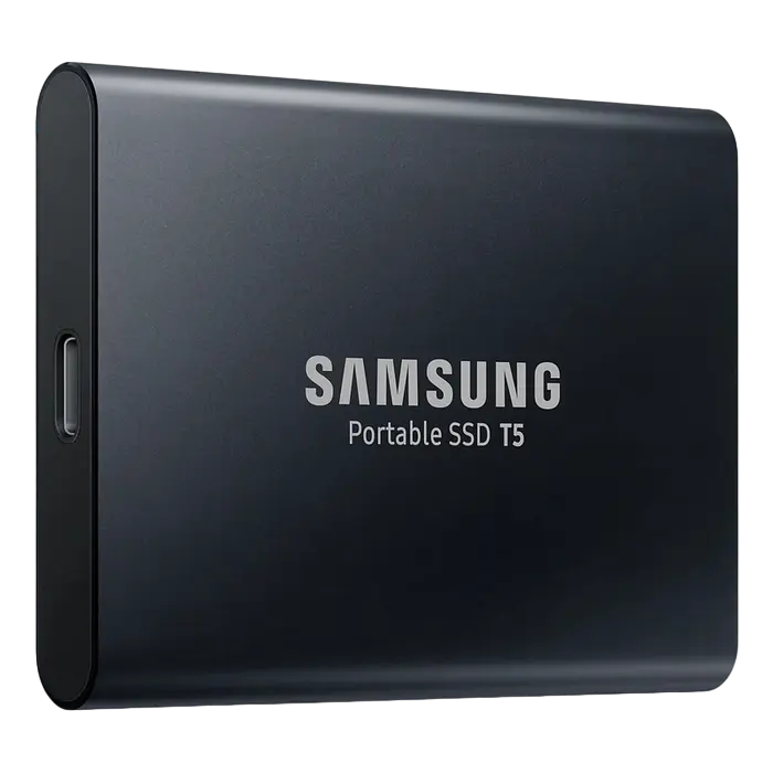 Внешний портативный SSD-накопитель Samsung Portable SSD T5, 2 TB, Чёрный (MU-PA2T0B/WW) - photo