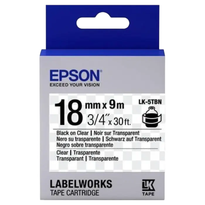 Картридж с лентой Epson LK-5TBN, 18мм x 9м - photo