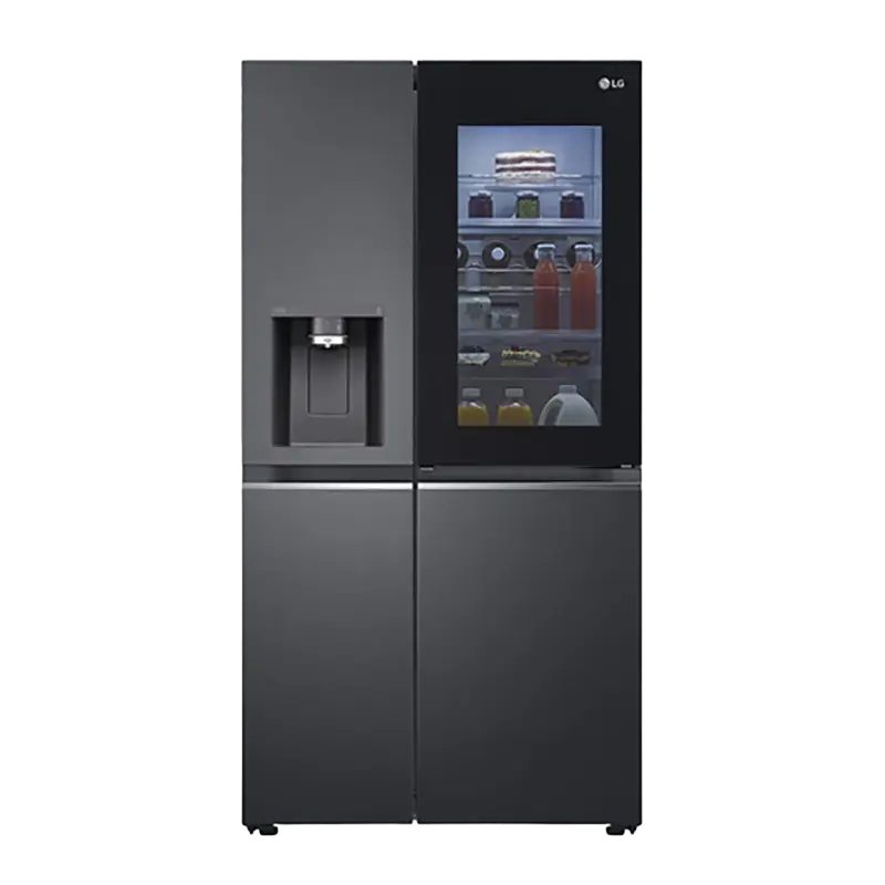 Холодильник LG GSXV91MCAE, DoorCooling+, Чёрный - photo
