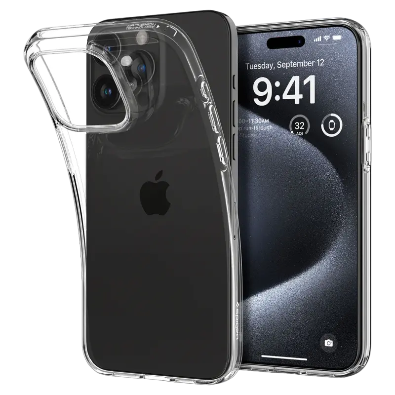 Husă Spigen iPhone 15 Pro Liquid Crystal, Crystal Clear - photo