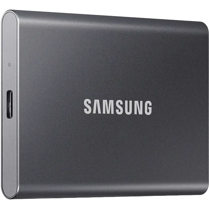 SSD portabil extern Samsung T7, 500 GB, Grey (MU-PC500T/WW) - photo