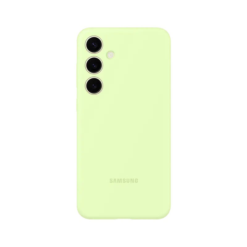 Чехол Samsung Silicone Cover Galaxy S24+, Светло-зеленый - photo