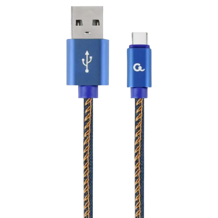 Кабель для зарядки и синхронизации Cablexpert CC-USB2J-AMCM-1M-BL, USB Type-A/USB Type-C, 1м, Синий - photo