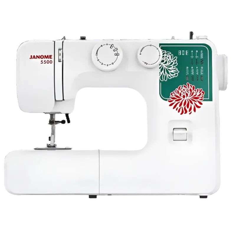 Швейная машина JANOME 5500, Белый|Зеленый - photo