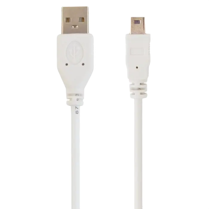 Cablu încărcare și sincronizare Cablexpert CC-USB2-AM5P-3, USB Type-A/USB Type-B, 0,9m, Alb - photo