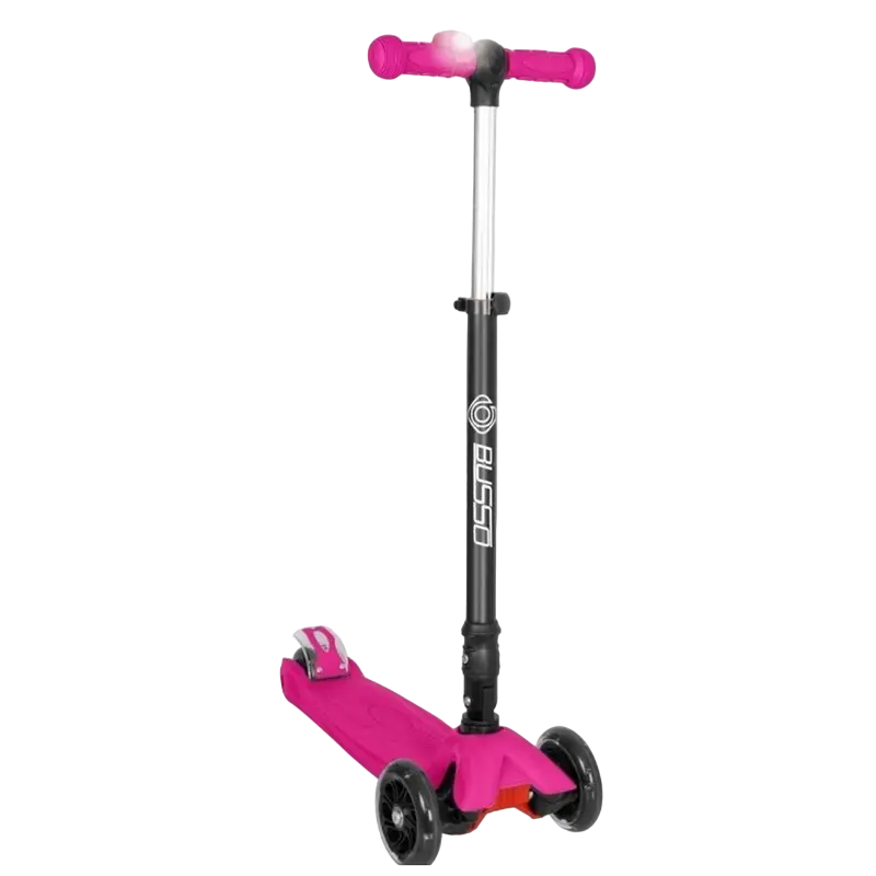 Детский 3-колесный самокат YKS Foldable scooter, Розовый - photo