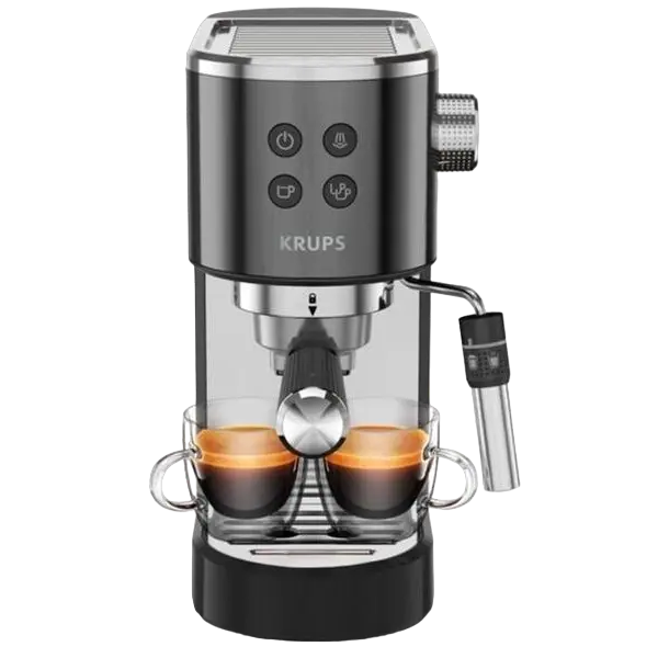 Кофеварка рожковая Krups XP444G10, 1400Вт, Чёрный - photo