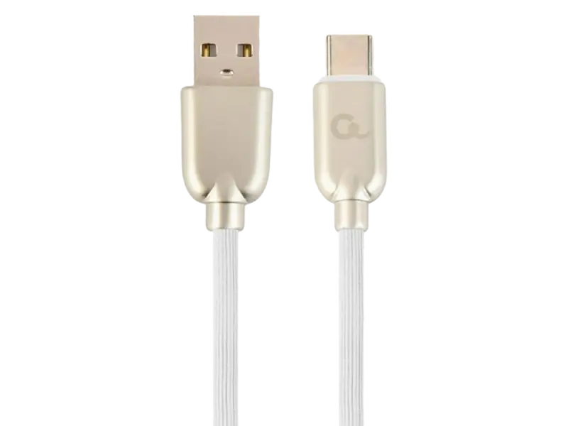 Cablu încărcare și sincronizare Cablexpert CC-USB2R-AMCM-2M-W, USB Type-A/USB Type-C, 2m, Alb - photo