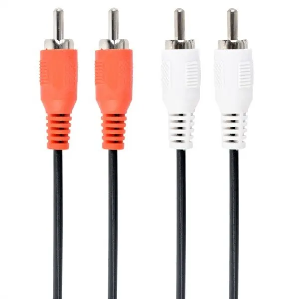 Cablu audio Cablexpert CCA-2R2R-6, 2x RCA (M) - 2x RCA (M), 1,8m, Negru - photo