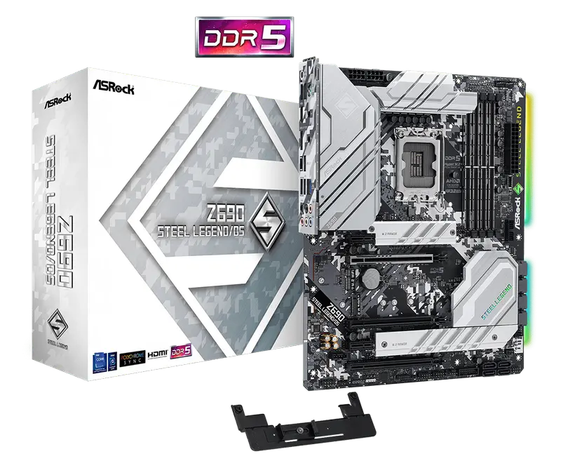 Материнская плата ASRock Z690 STEEL LEGEND/D5, LGA1700, Intel Z690, ATX - photo