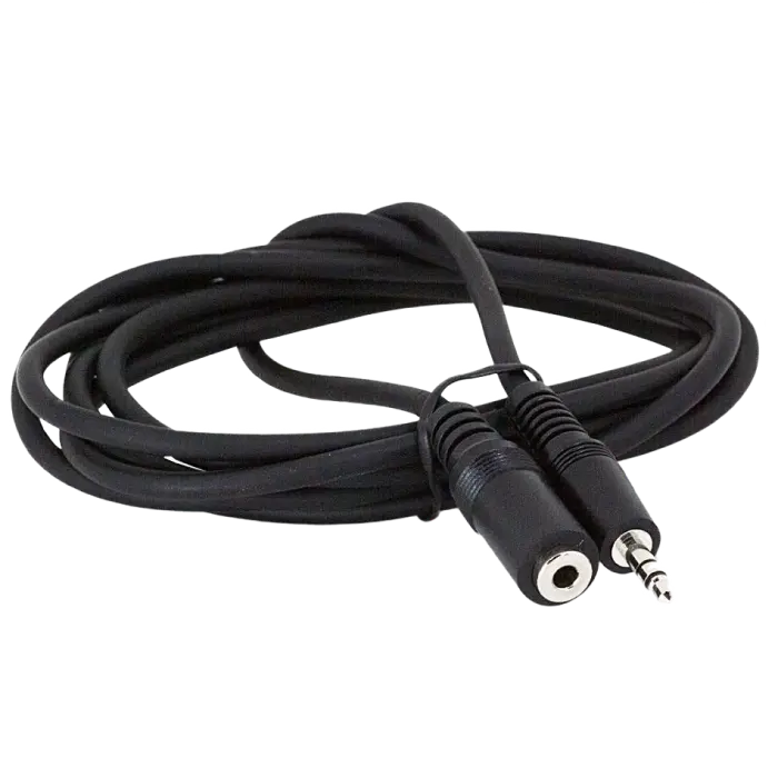Cablu audio Cablexpert CCA-423-5M, 3.5mm 3-pin (F) - 3.5mm 3-pin (M), 5m, Negru - photo