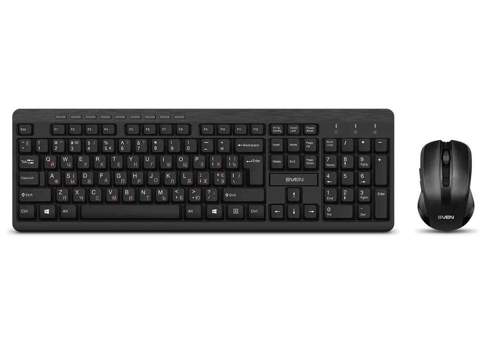 Клавиатура и мышь SVEN KB-C3400W, Беспроводное, Чёрный - photo