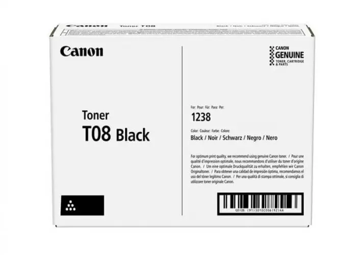 Cartuș pentru imprimantă Canon T08 Black, pentru i-Sensys X 1238i - photo