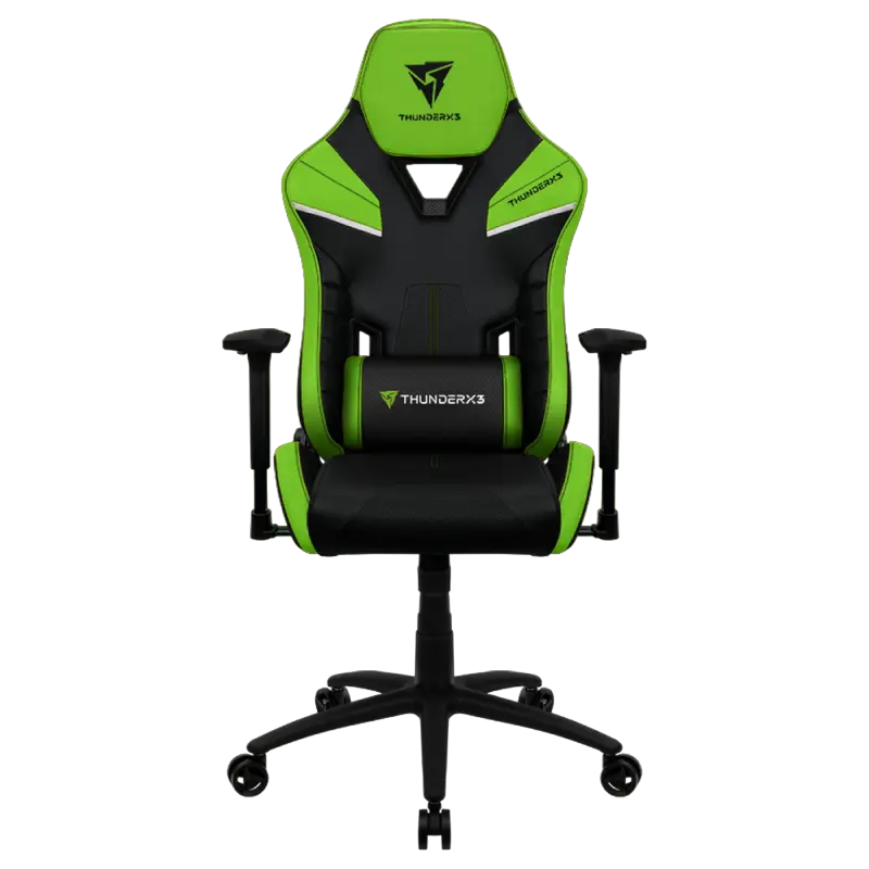 Игровое кресло ThunderX3 TC5, Искусственная кожа, Черный/Зеленый - photo