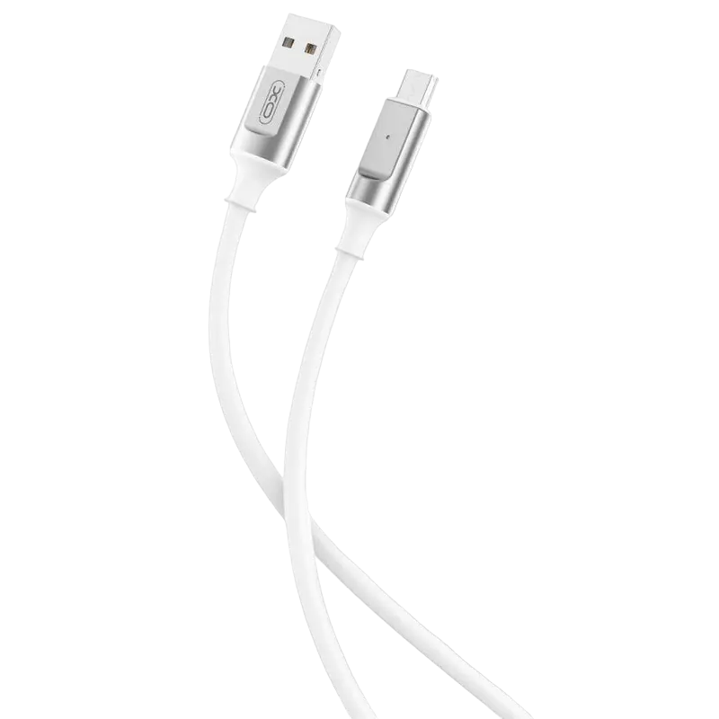 Cable de date XO NB251, USB Type-A/micro-USB, 1m, Alb - photo