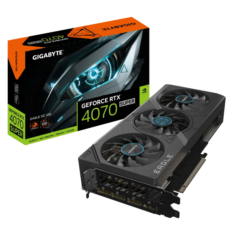 Placă Video Gigabyte GV-N407SEAGLE OC-12GD, 12GB GDDR6X 192bit  - photo