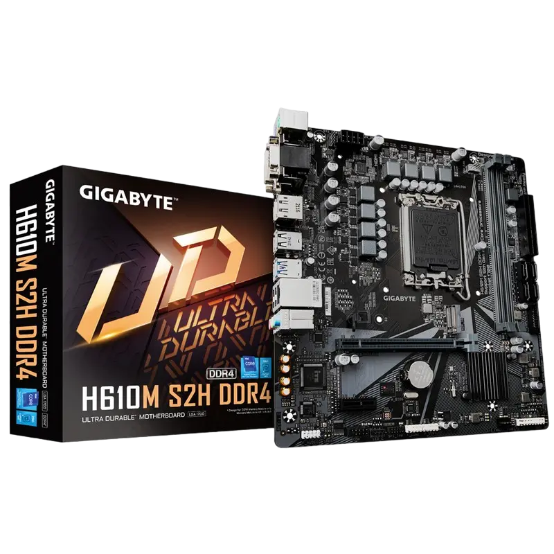 Материнская плата Gigabyte H610M S2H, LGA1700, Intel H610, Micro-ATX - photo