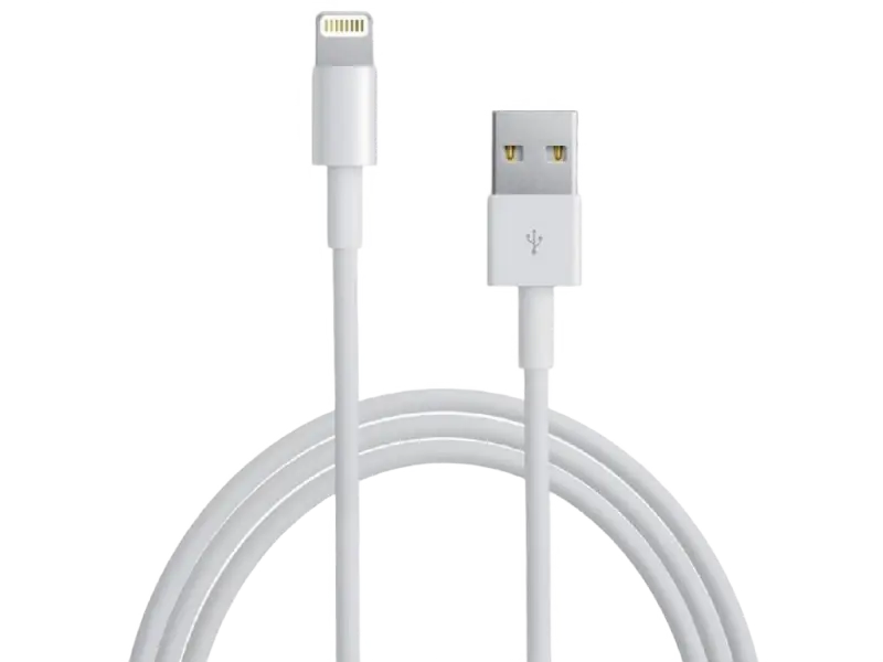 Cablu încărcare și sincronizare Apple Lightning to USB Cable, USB Type-A/Lightning, 1m, Alb - photo