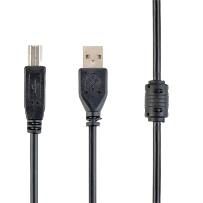 Cablu de comunicație Cablexpert CCF-USB2-AMBM-10, USB Type-A/USB Type-B, 3m, Negru - photo