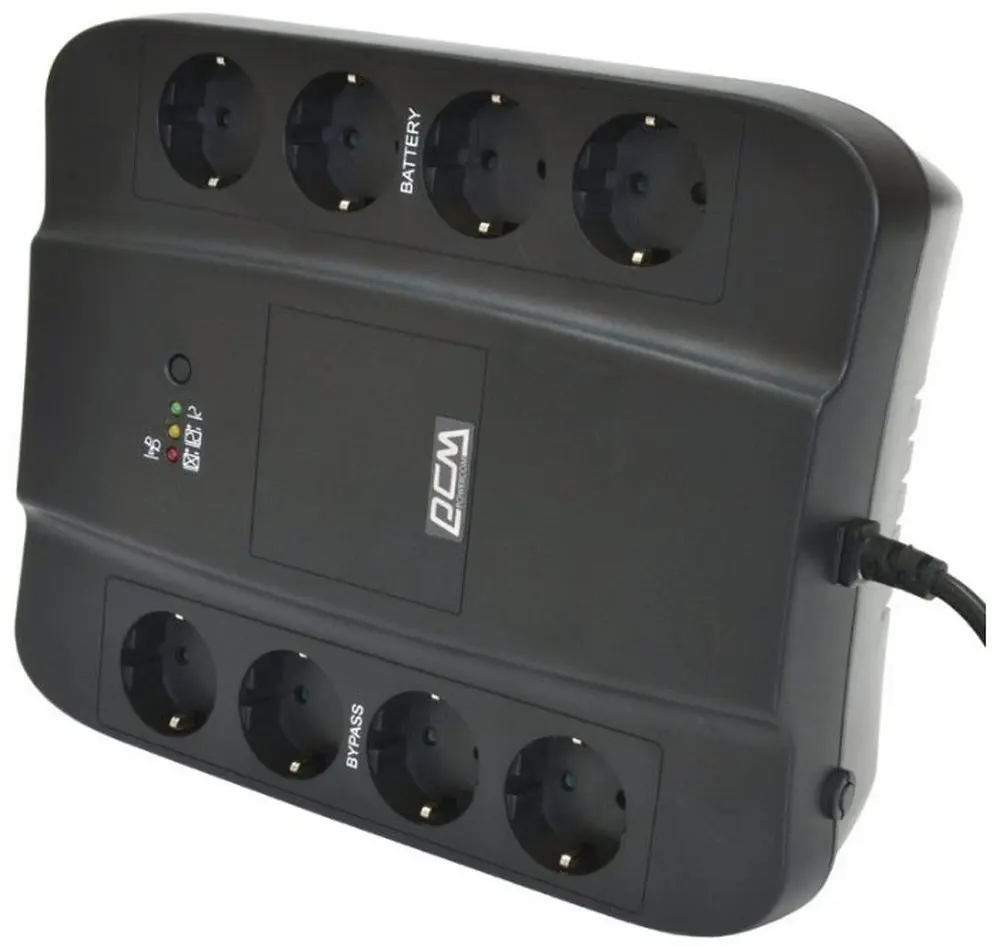 UPS  Ultra Power  850VA/480W, (3 steps of AVR, CPU controlled), USB, 8 Schuko, 2 IEC, plastic case