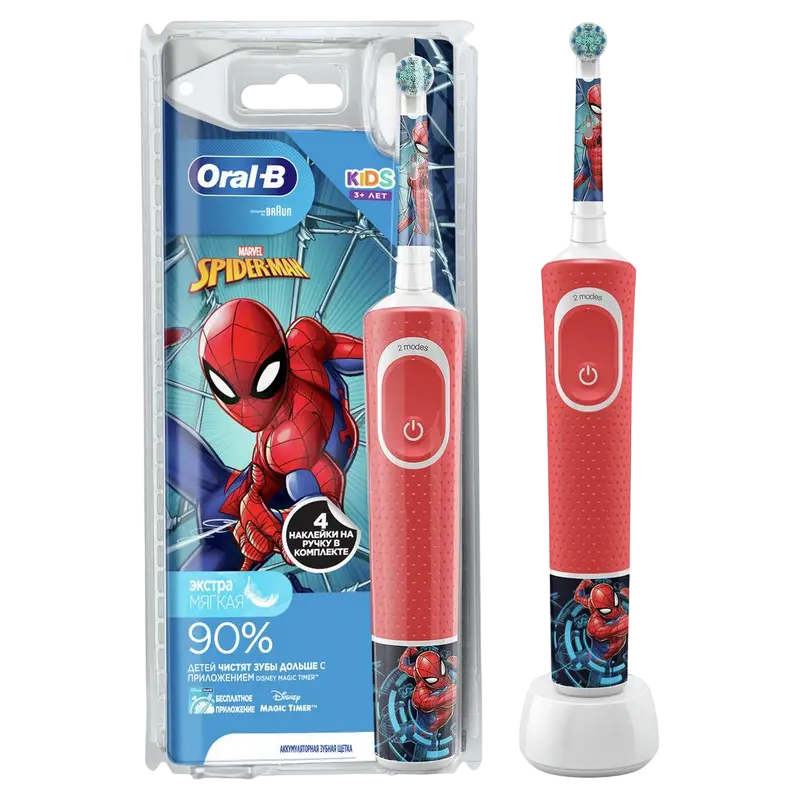 Электрическая зубная щетка Oral-B Kids Vitality D100, Красный - photo