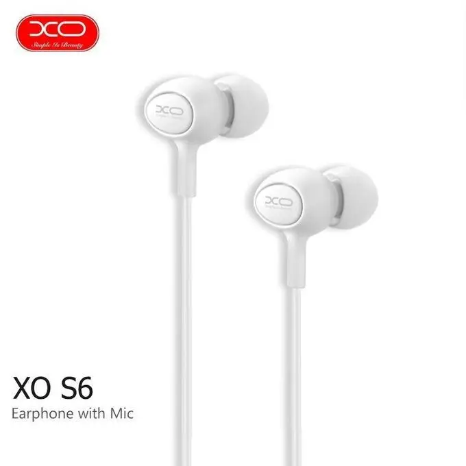 XO earphones, S6 Candy music, White - photo