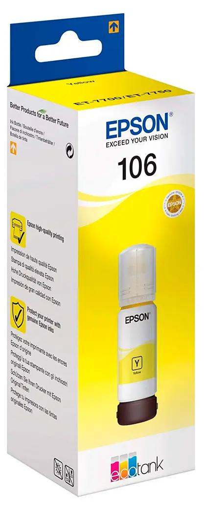 Контейнер с чернилами Epson 106 EcoTank, C13T00R440, Желтый - photo